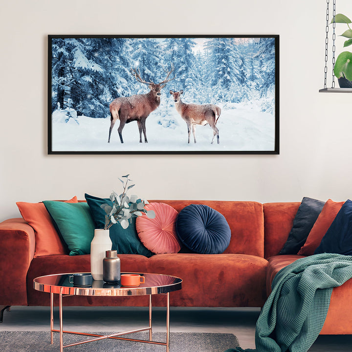 Amazing Wildlife Wall Art. Large Canvas Framed Digital Reprints of Jungle, Wildlife, Animals and Birds. Ready To Hang. Size: 24 Inch x 48 Inch (WBWA33)