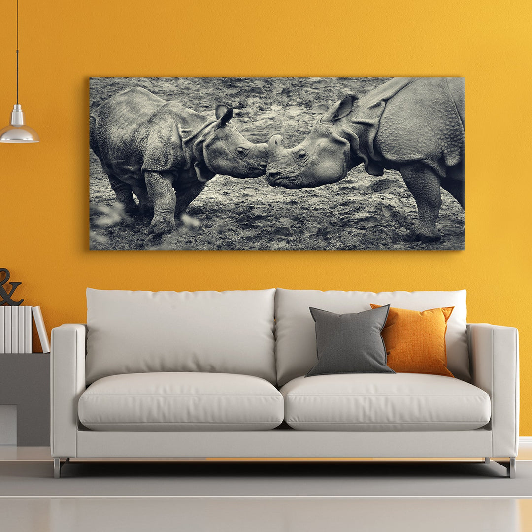 Amazing Wildlife Wall Art. Large Canvas Framed Digital Reprints of Jungle, Wildlife, Animals and Birds. Ready To Hang. Size: 24 Inch x 48 Inch (WBWA35)