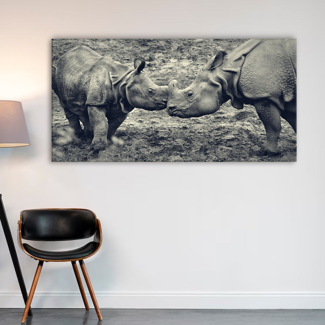 Amazing Wildlife Wall Art. Large Canvas Framed Digital Reprints of Jungle, Wildlife, Animals and Birds. Ready To Hang. Size: 24 Inch x 48 Inch (WBWA35)