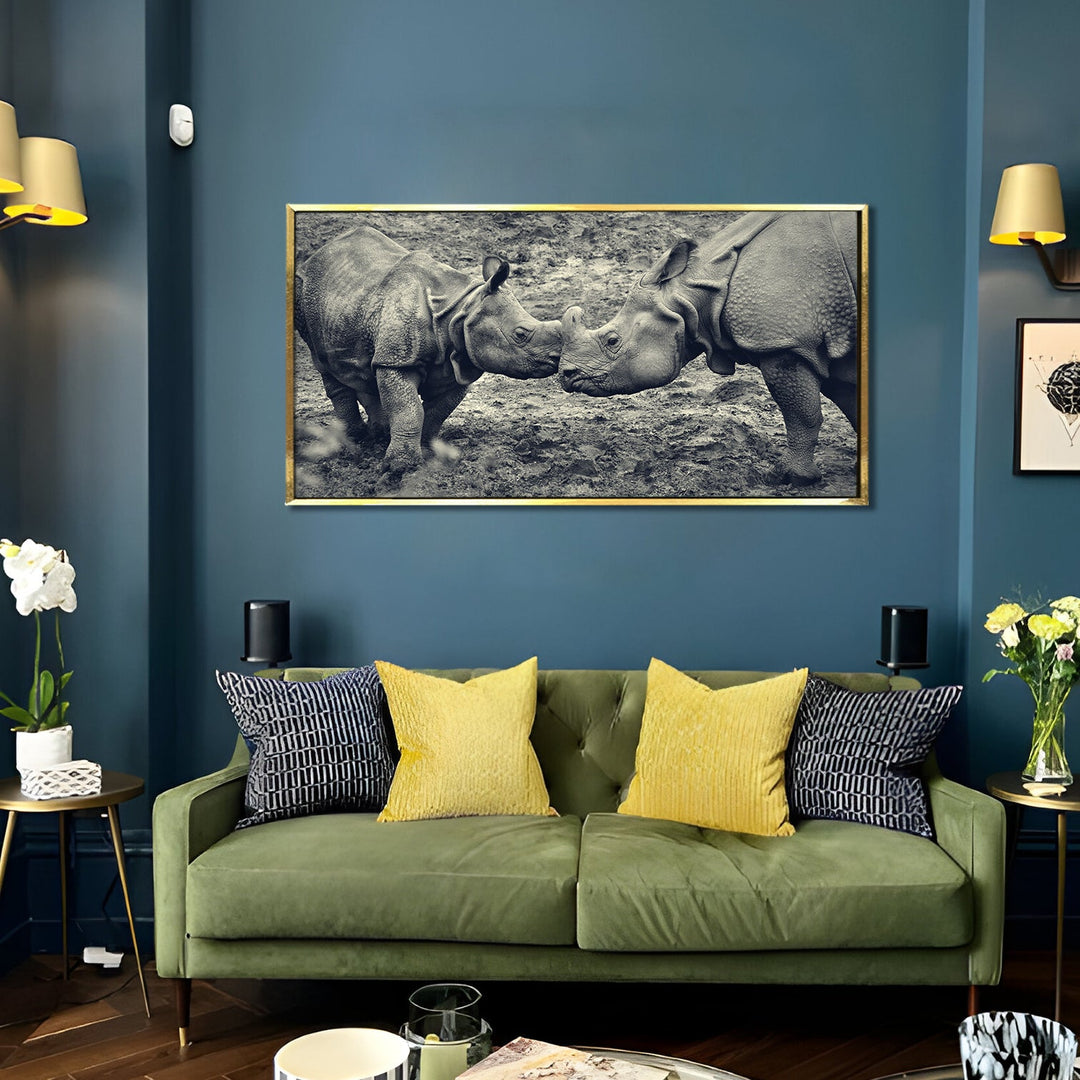 Amazing Wildlife Wall Art. Large Canvas Framed Digital Reprints of Jungle, Wildlife, Animals and Birds. Ready To Hang. Size: 24 Inch x 48 Inch (WBWA35)