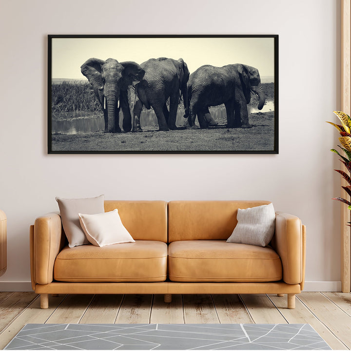 Amazing Wildlife Wall Art. Large Canvas Framed Digital Reprints of Jungle, Wildlife, Animals and Birds. Ready To Hang. Size: 24 Inch x 48 Inch (WBWA36)