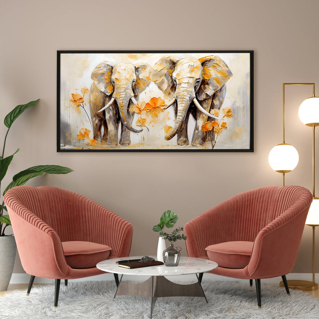 Amazing Wildlife Wall Art. Large Canvas Framed Digital Reprints of Jungle, Wildlife, Animals and Birds. Ready To Hang. Size: 24 Inch x 48 Inch (WBWA38)