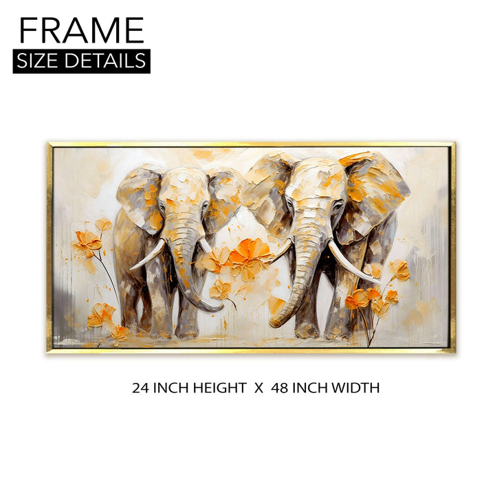 Amazing Wildlife Wall Art. Large Canvas Framed Digital Reprints of Jungle, Wildlife, Animals and Birds. Ready To Hang. Size: 24 Inch x 48 Inch (WBWA38)