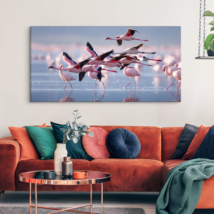 Amazing Wildlife Wall Art. Large Canvas Framed Digital Reprints of Jungle, Wildlife, Animals and Birds. Ready To Hang. Size: 24 Inch x 48 Inch (WBWA41)