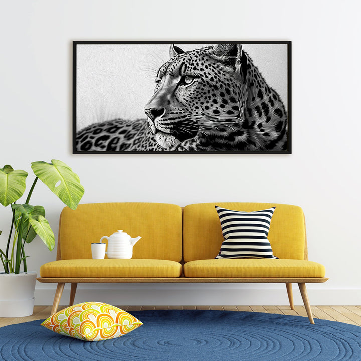 Amazing Wildlife Wall Art. Large Canvas Framed Digital Reprints of Jungle, Wildlife, Animals and Birds. Ready To Hang. Size: 24 Inch x 48 Inch (WBWA45)