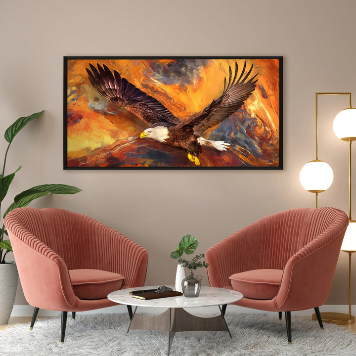 Amazing Wildlife Wall Art. Large Canvas Framed Digital Reprints of Jungle, Wildlife, Animals and Birds. Ready To Hang. Size: 24 Inch x 48 Inch (WBWA46)