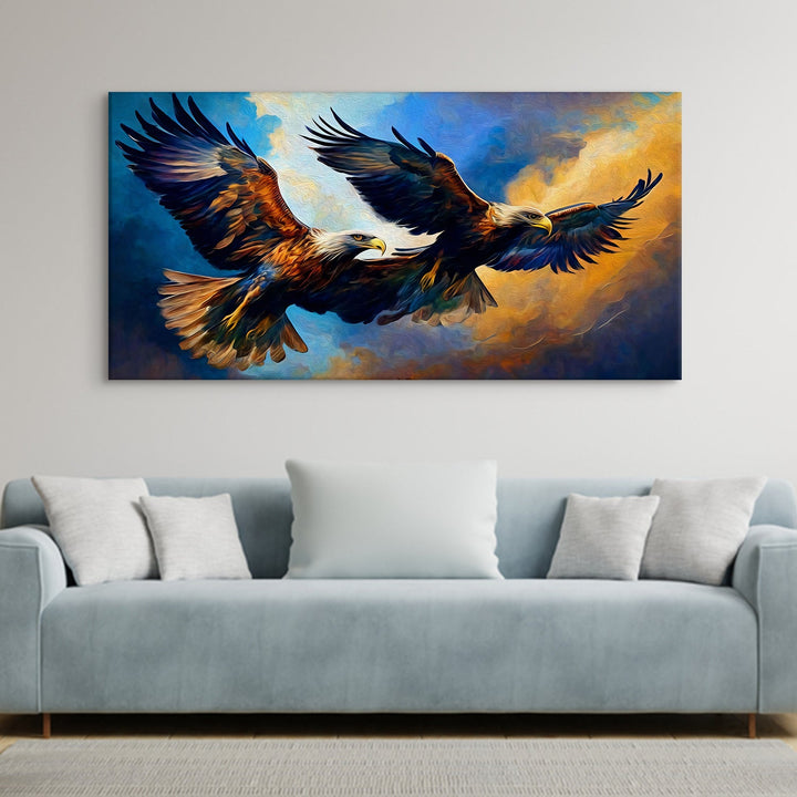 Amazing Wildlife Wall Art. Large Canvas Framed Digital Reprints of Jungle, Wildlife, Animals and Birds. Ready To Hang. Size: 24 Inch x 48 Inch (WBWA47)