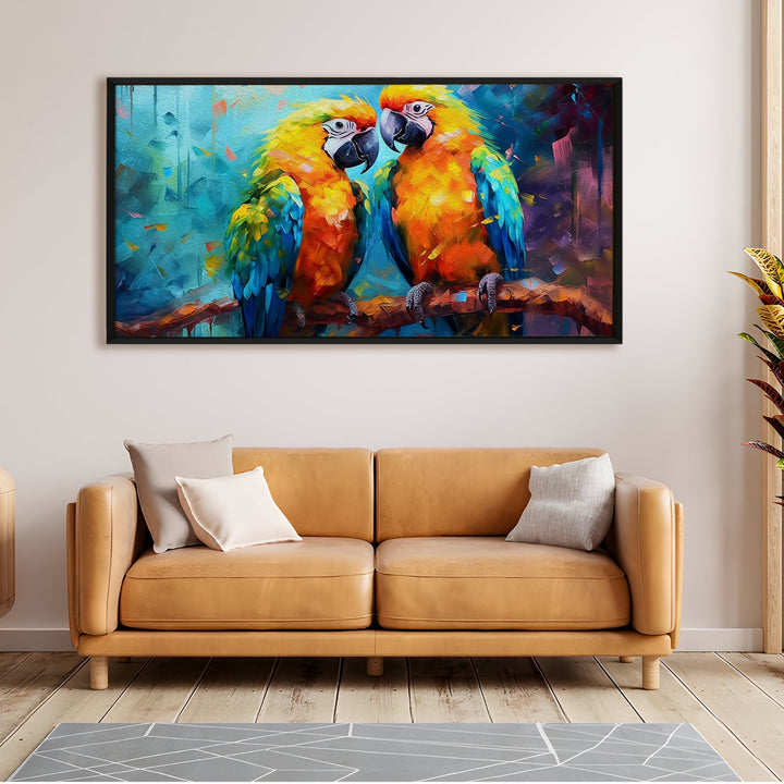 Amazing Wildlife Wall Art. Large Canvas Framed Digital Reprints of Jungle, Wildlife, Animals and Birds. Ready To Hang. Size: 24 Inch x 48 Inch (WBWA48)