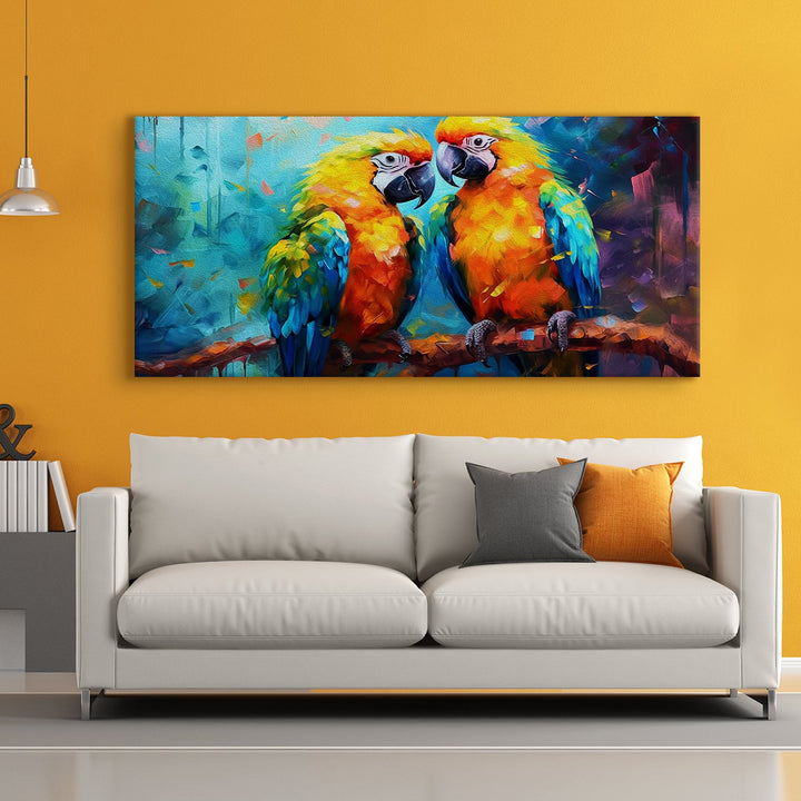 Amazing Wildlife Wall Art. Large Canvas Framed Digital Reprints of Jungle, Wildlife, Animals and Birds. Ready To Hang. Size: 24 Inch x 48 Inch (WBWA48)