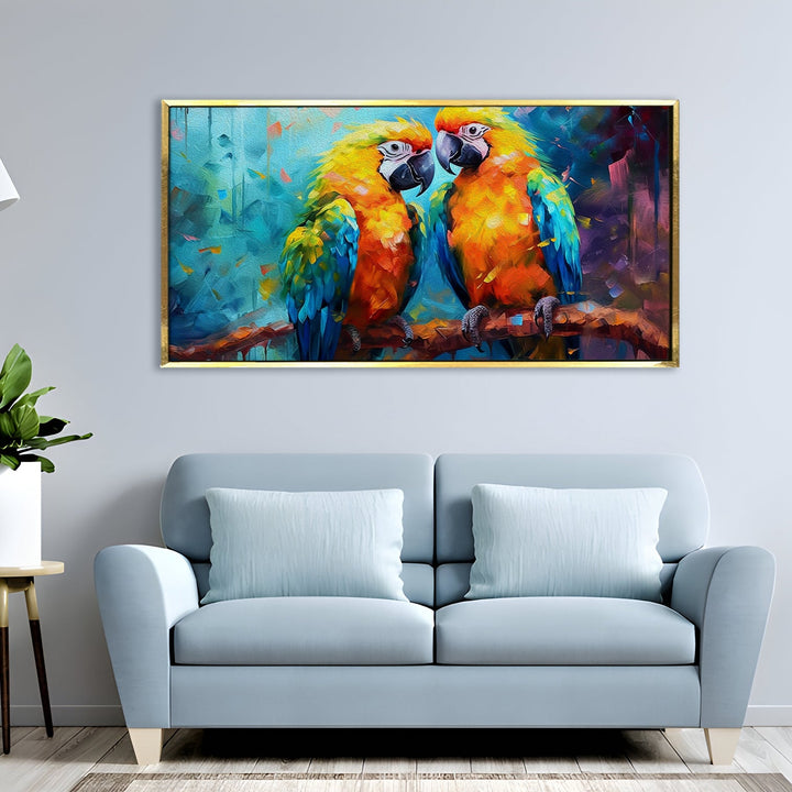 Amazing Wildlife Wall Art. Large Canvas Framed Digital Reprints of Jungle, Wildlife, Animals and Birds. Ready To Hang. Size: 24 Inch x 48 Inch (WBWA48)