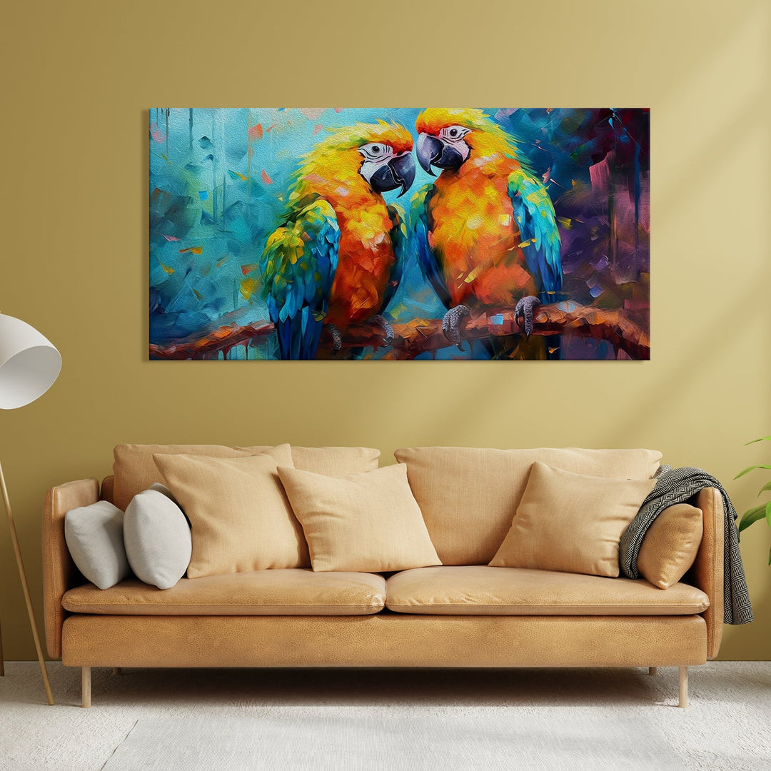 Amazing Wildlife Wall Art. Large Canvas Framed Digital Reprints of Jungle, Wildlife, Animals and Birds. Ready To Hang. Size: 24 Inch x 48 Inch (WBWA48)