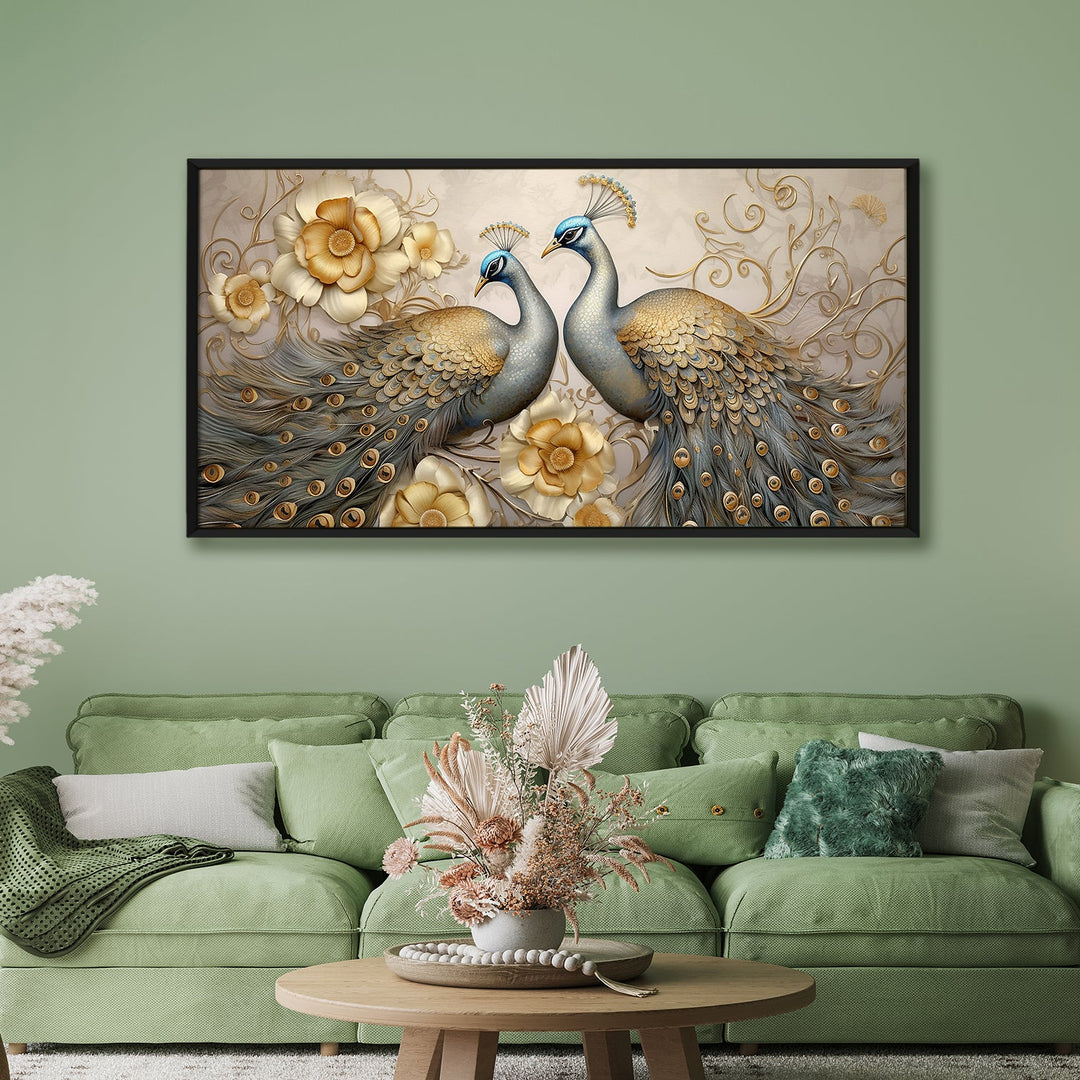 Amazing Wildlife Wall Art. Large Canvas Framed Digital Reprints of Jungle, Wildlife, Animals and Birds. Ready To Hang. Size: 24 Inch x 48 Inch (WBWA49)