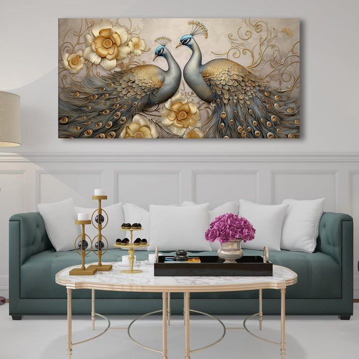 Amazing Wildlife Wall Art. Large Canvas Framed Digital Reprints of Jungle, Wildlife, Animals and Birds. Ready To Hang. Size: 24 Inch x 48 Inch (WBWA49)