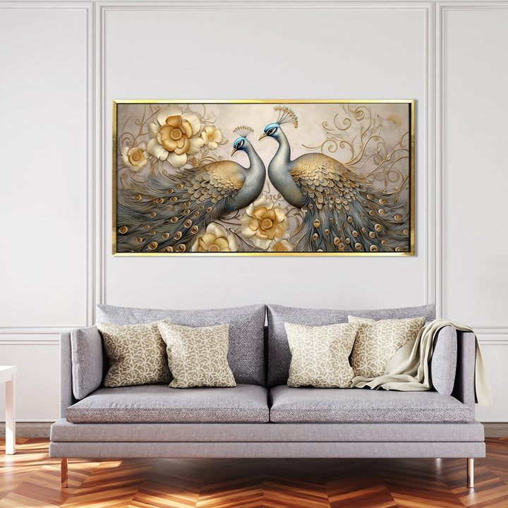 Amazing Wildlife Wall Art. Large Canvas Framed Digital Reprints of Jungle, Wildlife, Animals and Birds. Ready To Hang. Size: 24 Inch x 48 Inch (WBWA49)