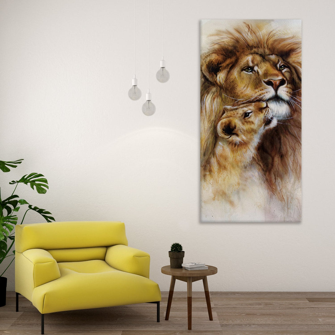 Amazing Wildlife Wall Art. Large Canvas Framed Digital Reprints of Jungle, Wildlife, Animals and Birds. Ready To Hang. Size: 24 Inch x 48 Inch (WBWA51)