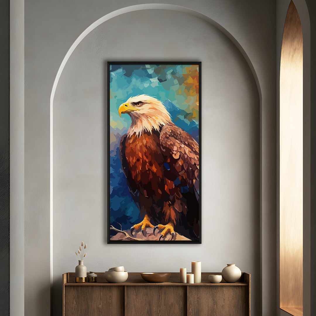 Amazing Wildlife Wall Art. Large Canvas Framed Digital Reprints of Jungle, Wildlife, Animals and Birds. Ready To Hang. Size: 24 Inch x 48 Inch (WBWA52)