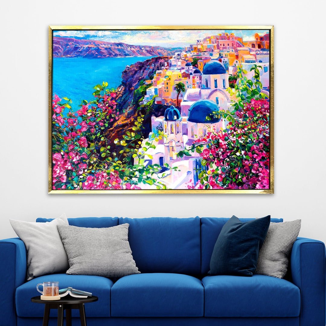 Beautiful Landscapes Painting on Canvas. Large Premium Framed Wall Art for Living Room, Office Spaces. (LDWA24)