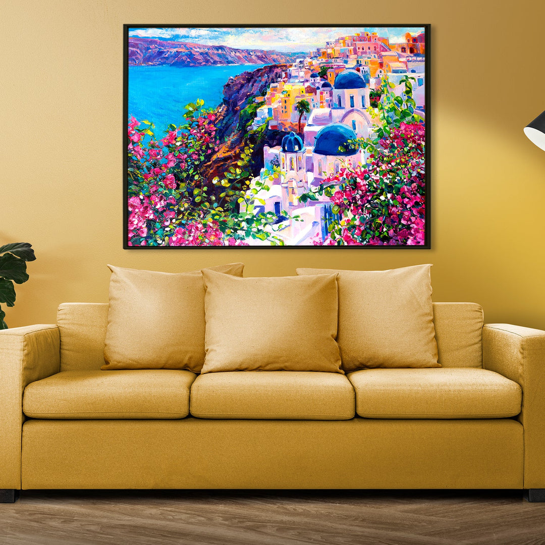 Beautiful Landscapes Painting on Canvas. Large Premium Framed Wall Art for Living Room, Office Spaces. (LDWA24)