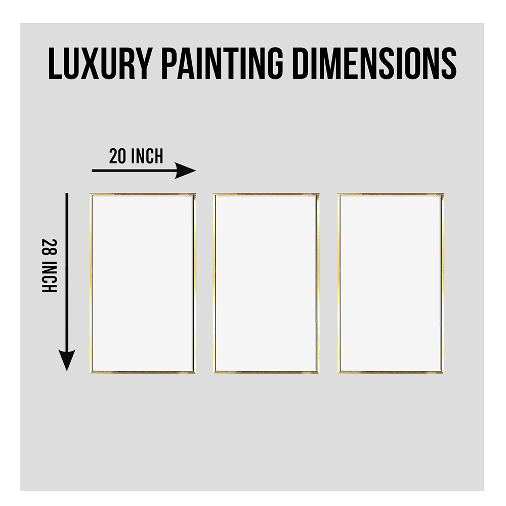 Black Golden Light Luxury Canvas Painting Framed for Living Room wall Decoration