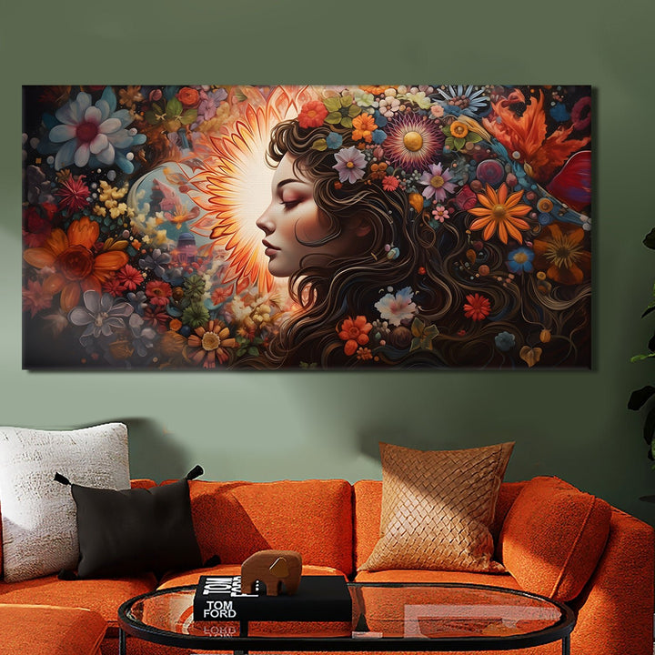 Boho Chic Large Size framed Wall Art Painting For Home and Office Wall Decoration