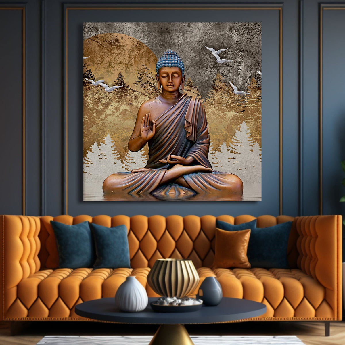 Elevate Your Space: Buddha Wall Art Canvas Paintings for Home decor ...