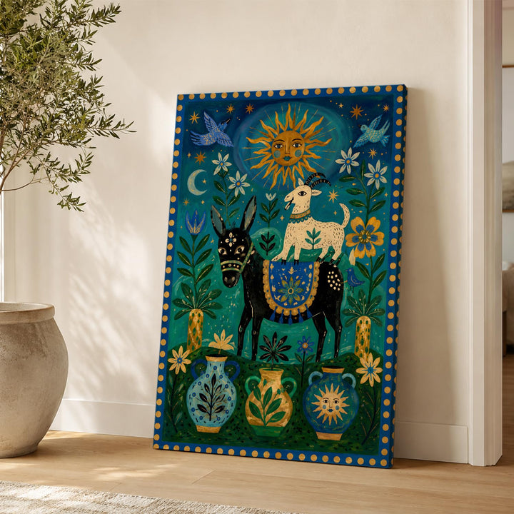 Chromatic Passage modern abstract canvas wall art in gallery wrap