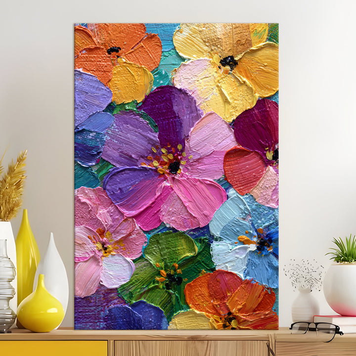 Vibrant Bloom Art Wrapped Canvas HD Print (FLORAL_WA_038)