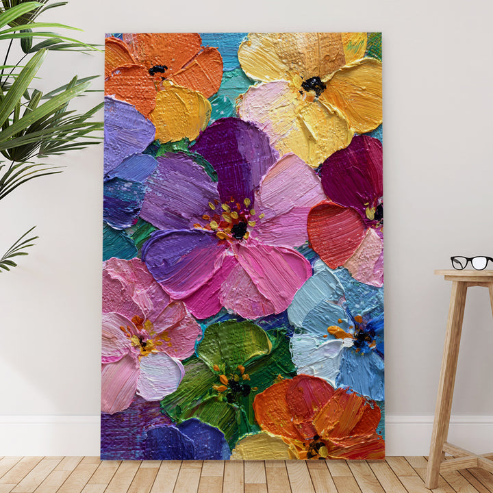 Vibrant Bloom Art Wrapped Canvas HD Print (FLORAL_WA_038)
