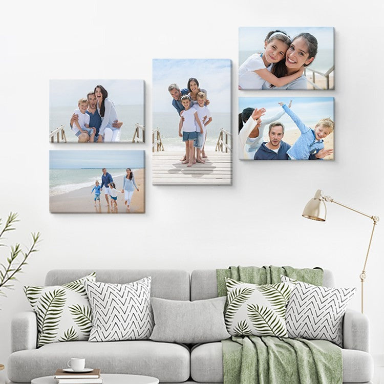 Wall Display Canvas Photo Framed Wall Collage Set of 5 for Anniversary Birthday Gifts
