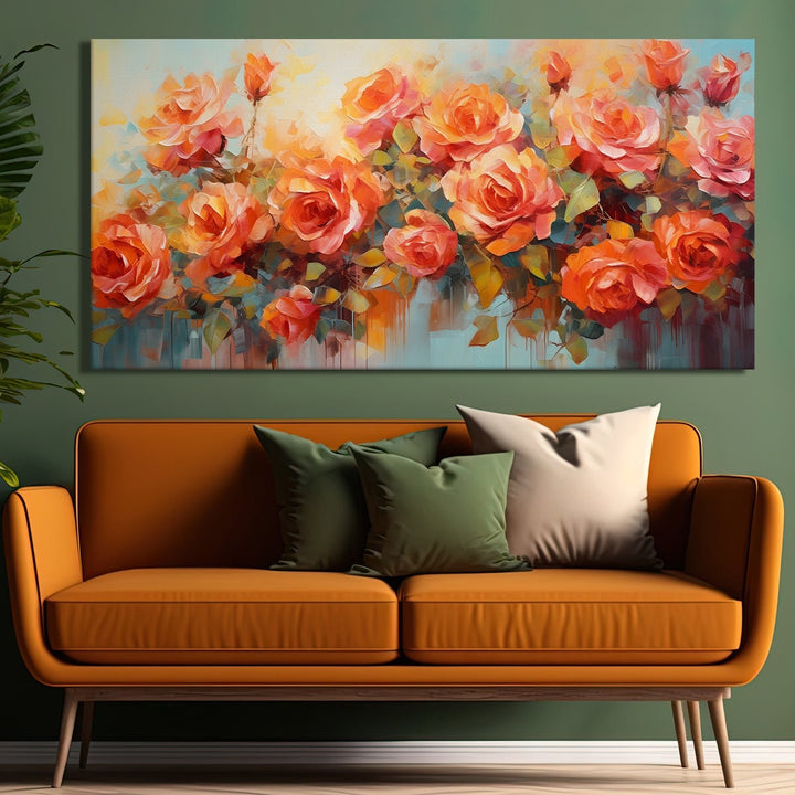 Enchanting Floral Wall Art For Hotels and Cafe Wall Decoration