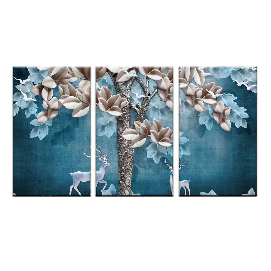 Enchanting Floral Wall Art For Living Room Wall Decoration