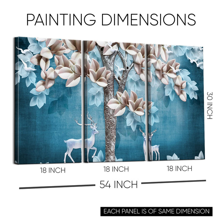 Enchanting Floral Wall Art For Living Room Wall Decoration