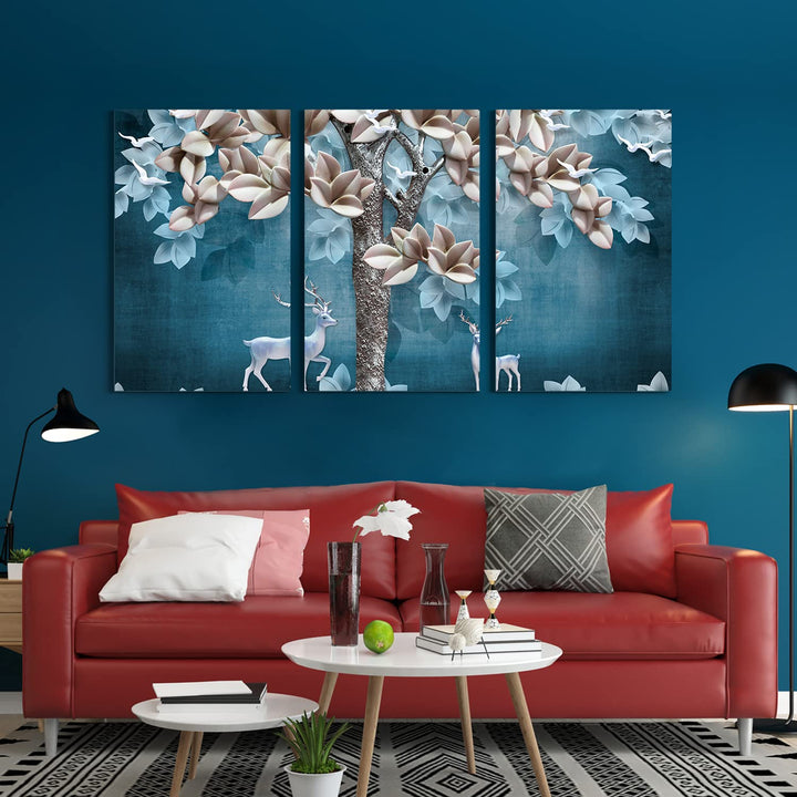 Enchanting Floral Wall Art For Living Room Wall Decoration