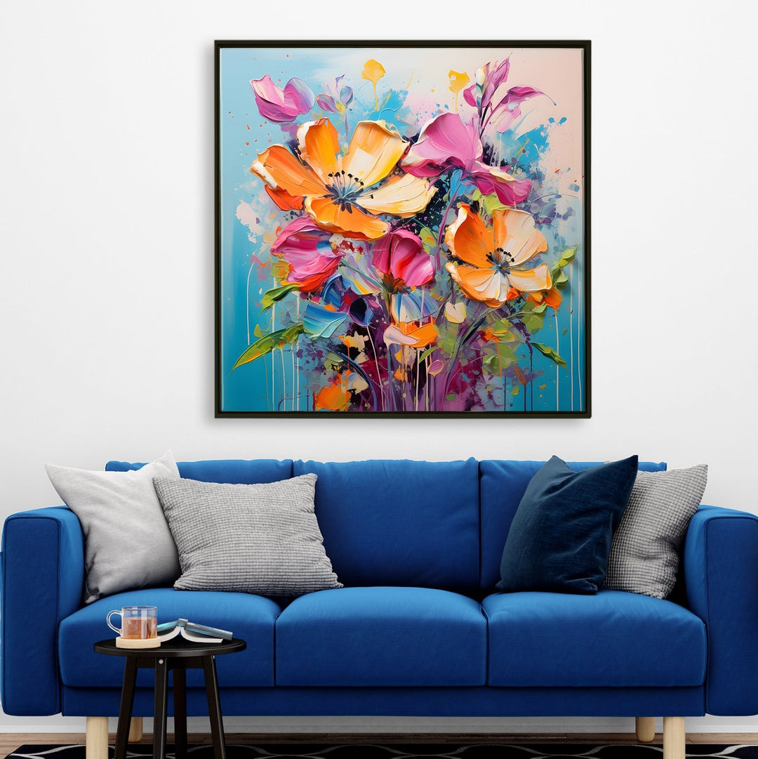 Enchanting Floral Wall Art For Living Room Wall Decoration