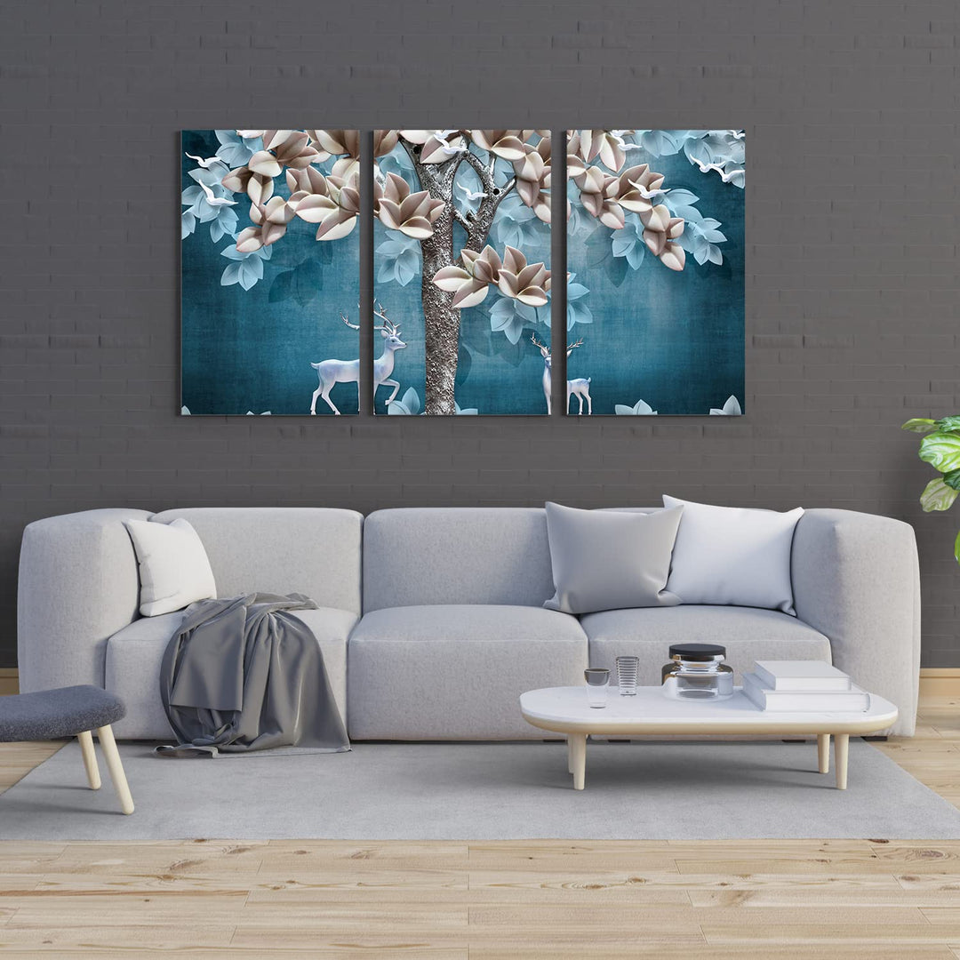 Enchanting Floral Wall Art For Living Room Wall Decoration