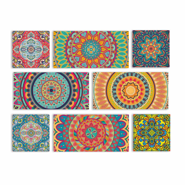 Ethnic Indian Mandala Canvas Painting For Living Room and Hotel Decoration