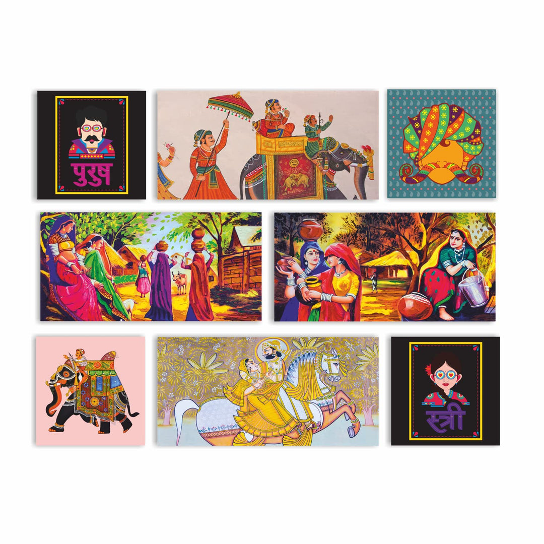 Ethnic Indian Rajasthani Canvas Panting Frame For Home and Office Decoration