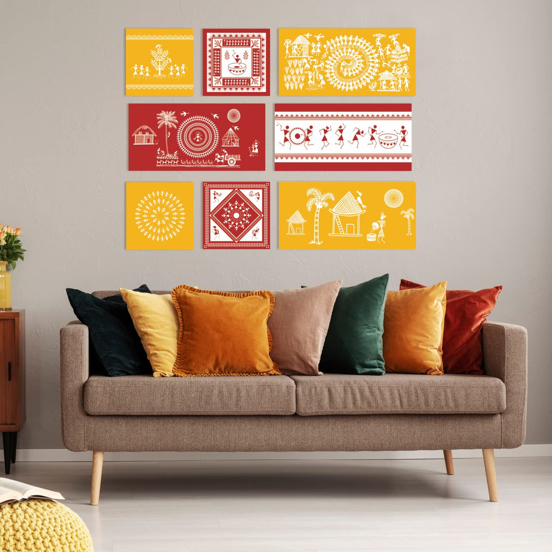 Ethnic Indian Tribal Canvas Painting Frame For Living Rooms and Hotel Decoration