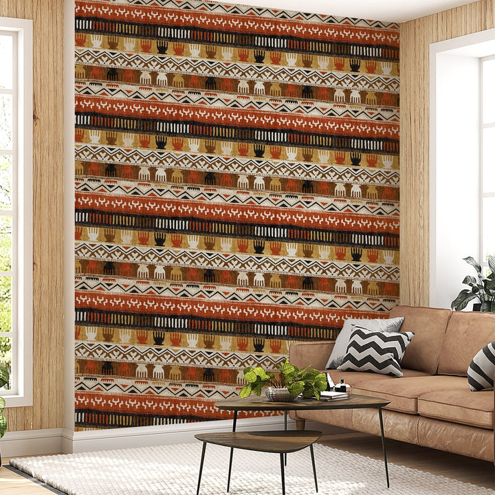 Ethnic Multicolor Boho Wallpaper for home and office Decoration.