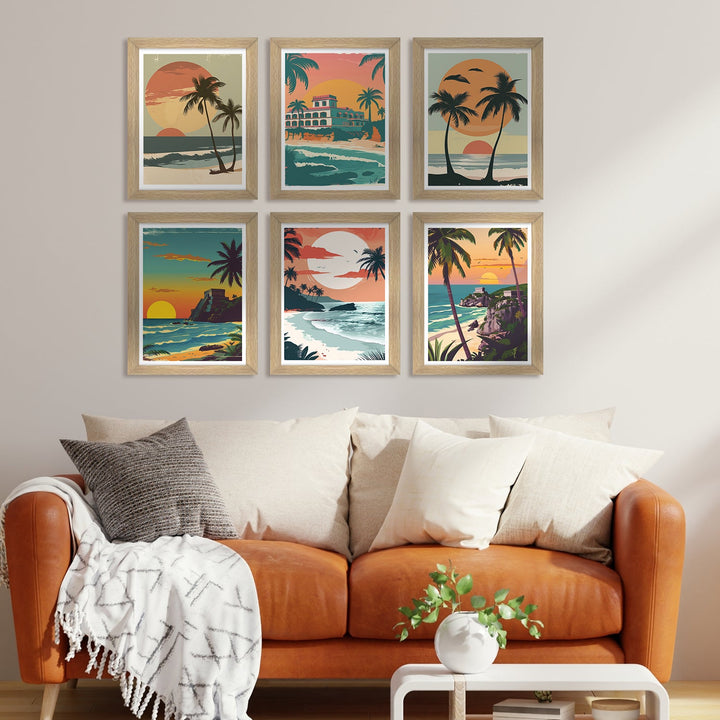 European Cafe & Travel Art Framed Poster Sets (ARTFM023)