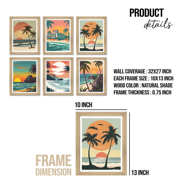 European Cafe & Travel Art Framed Poster Sets (ARTFM023)