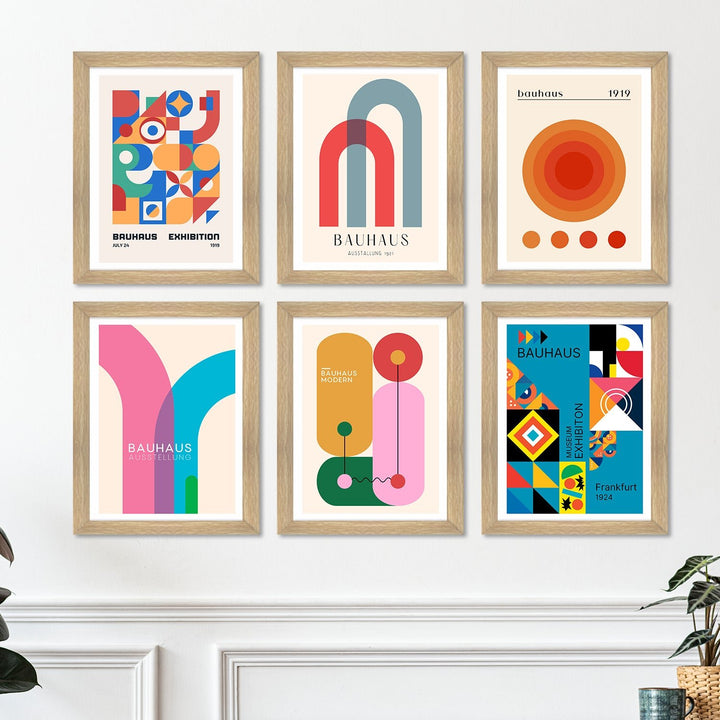 Exclusive Vintage Bauhas Art Paintings: Enhance Your Home Décor with Framed European and Floral Masterpieces - Perfect for Living Rooms, Bedrooms, and Office Spaces (ARTFM014)