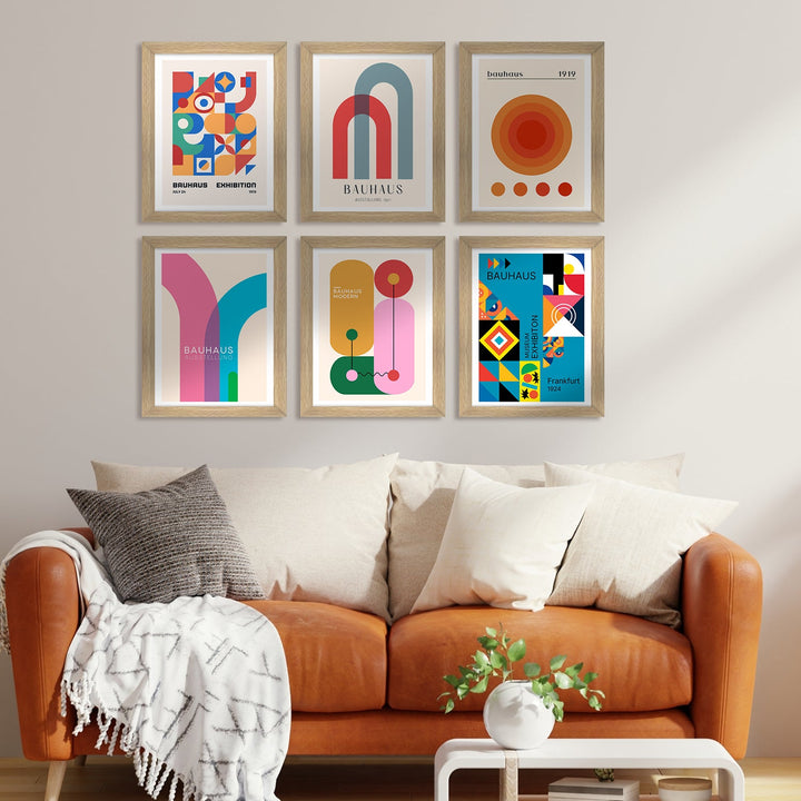 Exclusive Vintage Bauhas Art Paintings: Enhance Your Home Décor with Framed European and Floral Masterpieces - Perfect for Living Rooms, Bedrooms, and Office Spaces (ARTFM014)