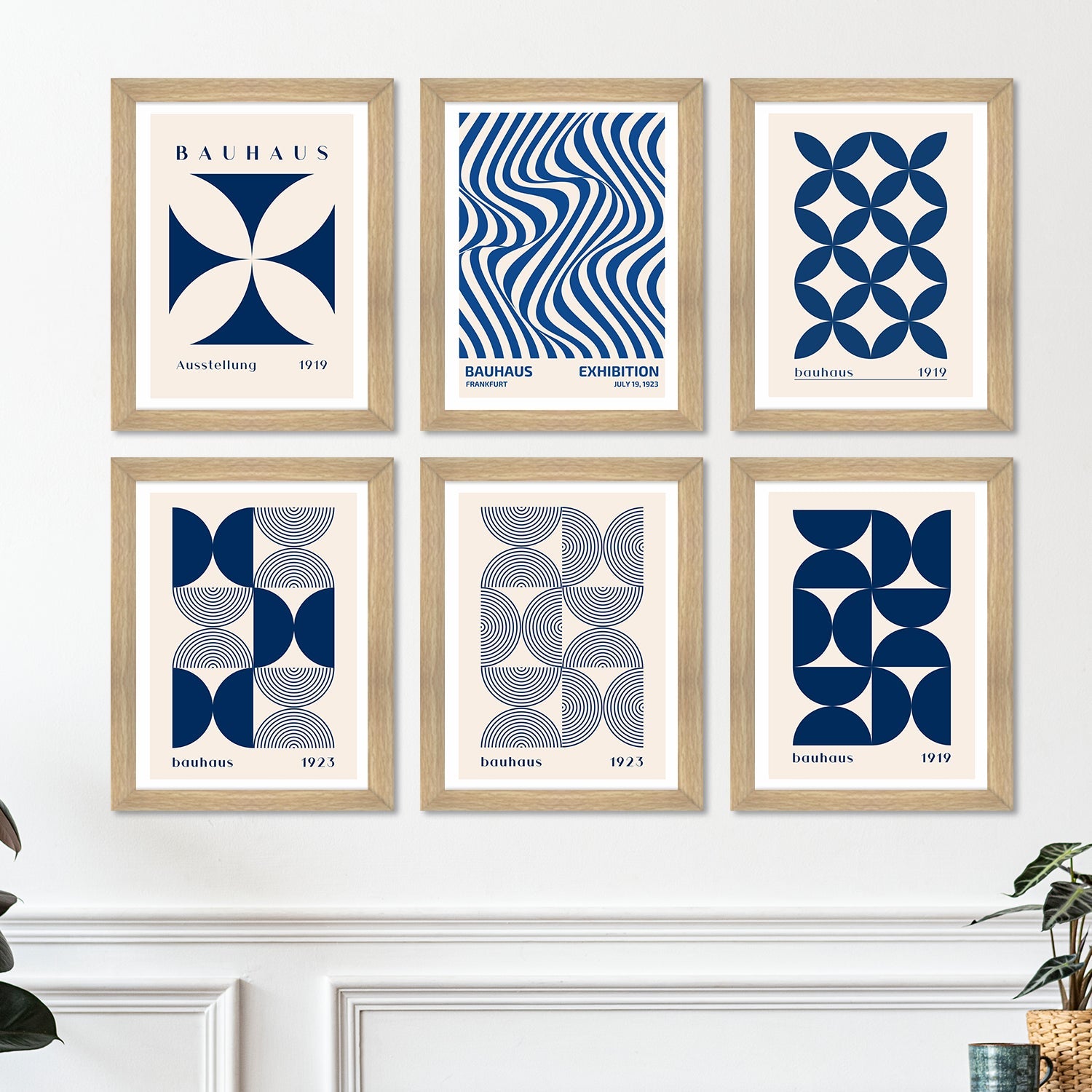Exclusive Vintage Bauhas Art Paintings: Enhance Your Home Décor with Framed European and Floral Masterpieces - Perfect for Living Rooms, Bedrooms, and Office Spaces (ARTFM012)