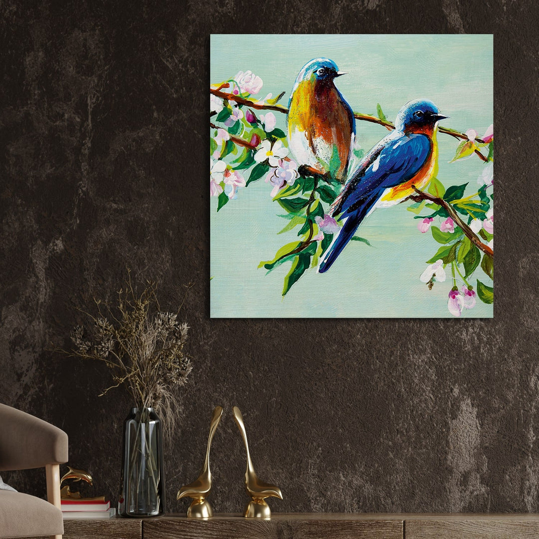 Exquisite Birds Canvas Painting for Nature Enthusiasts(24inch x 24inch)