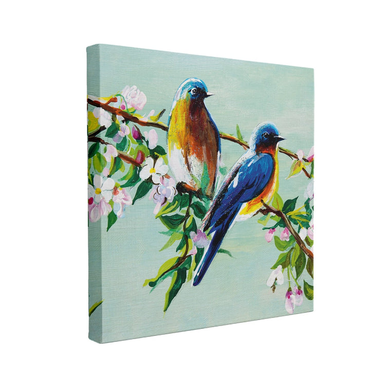 Exquisite Birds Canvas Painting for Nature Enthusiasts(24inch x 24inch)