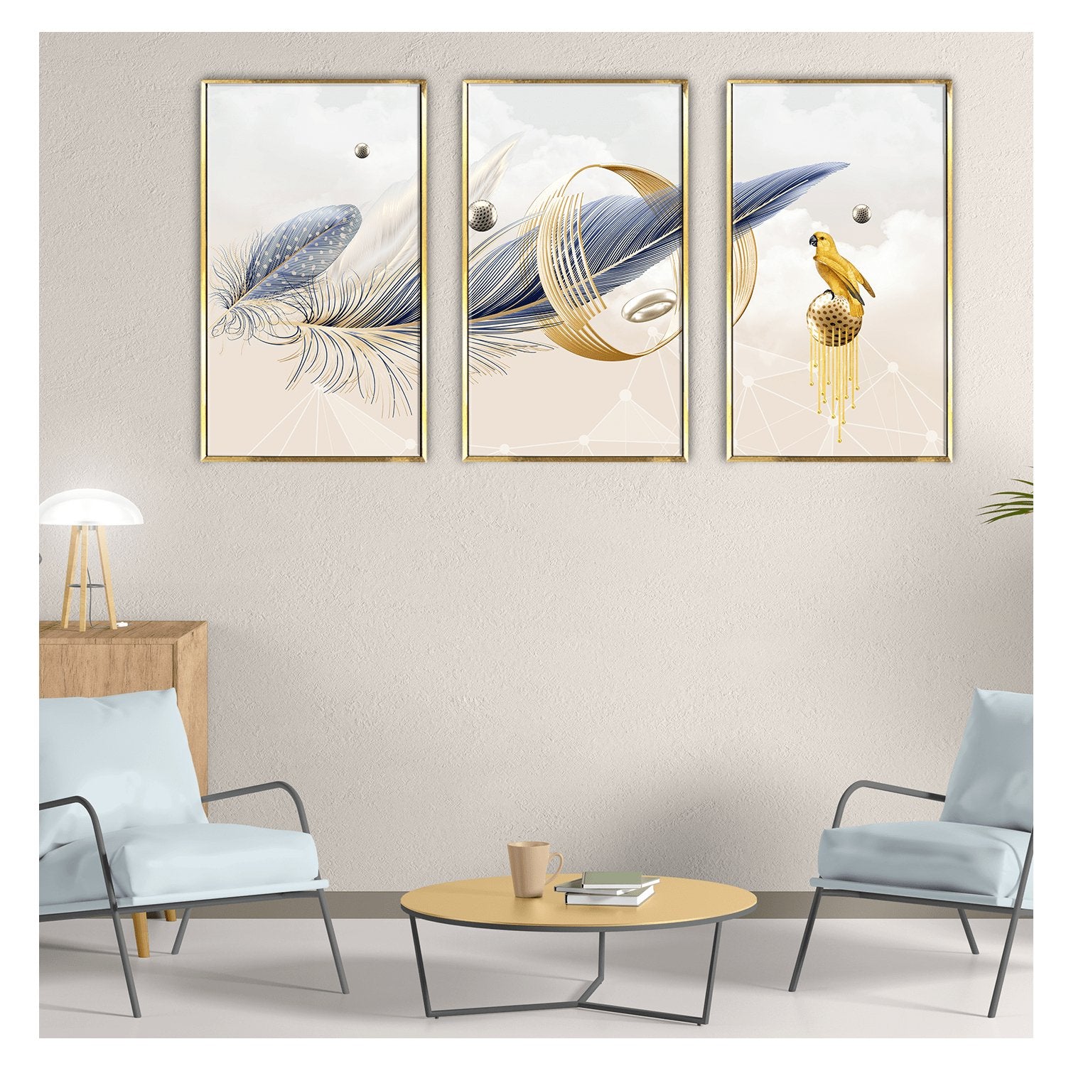 Fashionable 3D Mural Carpet Canvas Painting for Living Room wall Decoration