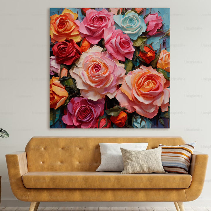 Floral Canvas Wall Art: An Enchanting Symphony of Nature's Elegance.