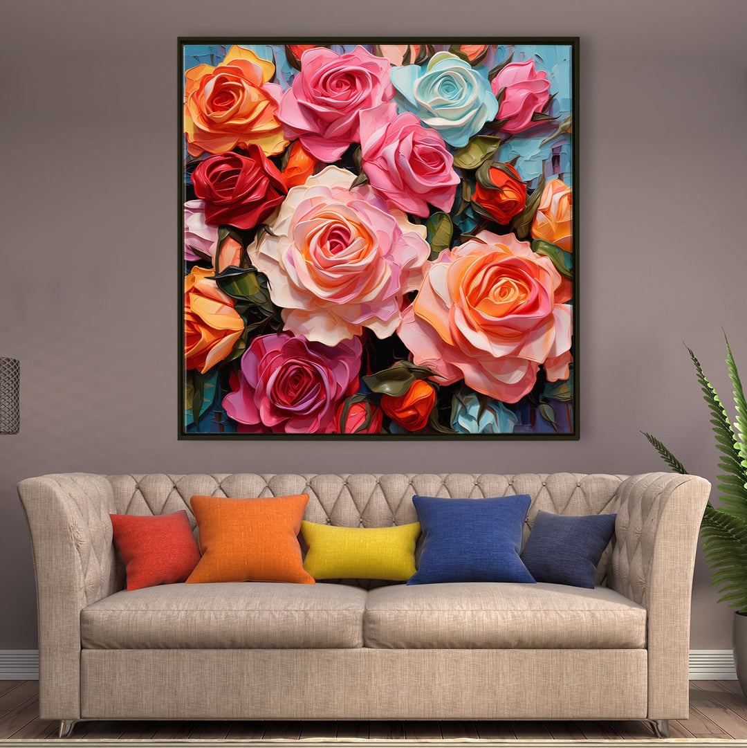 Floral Canvas Wall Art: An Enchanting Symphony of Nature's Elegance.