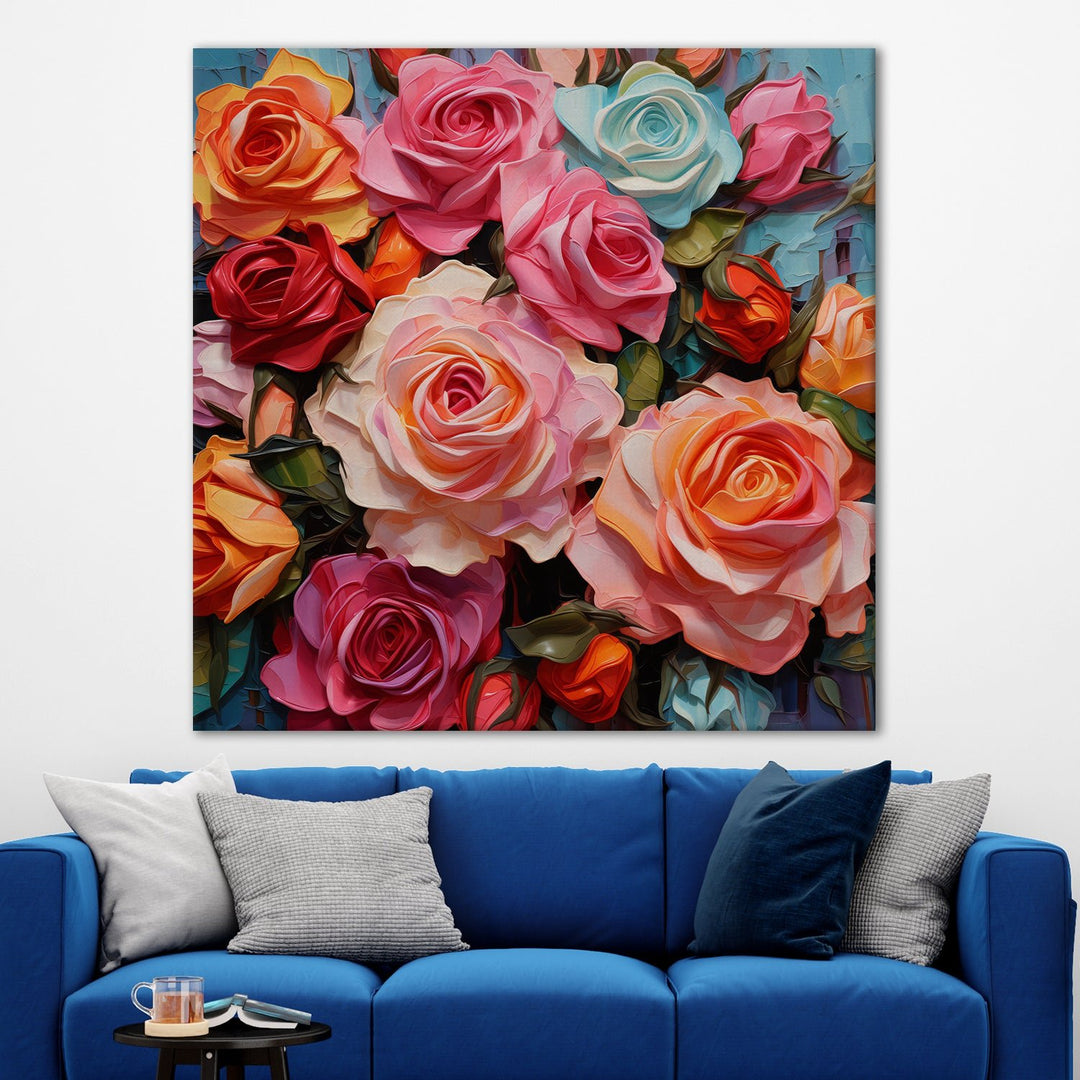 Floral Canvas Wall Art: An Enchanting Symphony of Nature's Elegance.